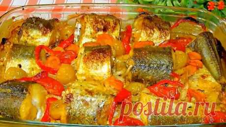 ВКУСНЕЕ РЫБЫ НЕТ, с овощами в духовке! Самая СОЧНАЯ! Ужин прекрасный!