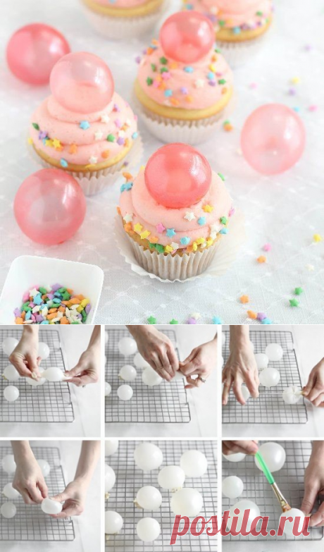 Шарики на торте!   14 г желатина, 4 ст.л хол.воды.