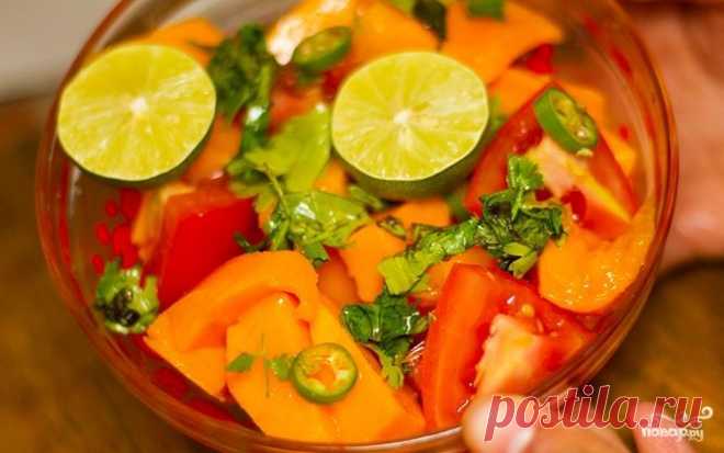 Салат с манго и помидорами - пошаговый кулинарный рецепт на Повар.ру