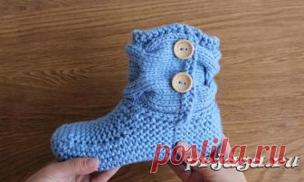 Женские следки сапожки спицами