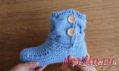 Женские следки сапожки спицами