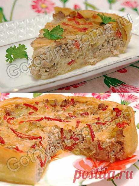 Рецепт: Мясной пирог с болгарским перцем