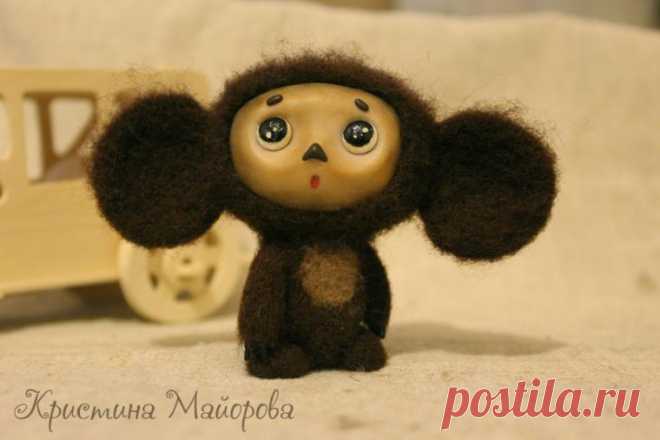 Валяем Чебурашку из шерсти своими руками - Ярмарка Мастеров - ручная работа, handmade