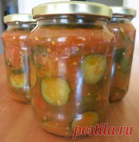Огурцы в томатном соусе на зиму