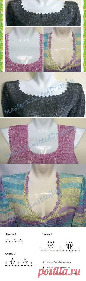 Три простых способа связать эффектное декольте на летней кофточке
