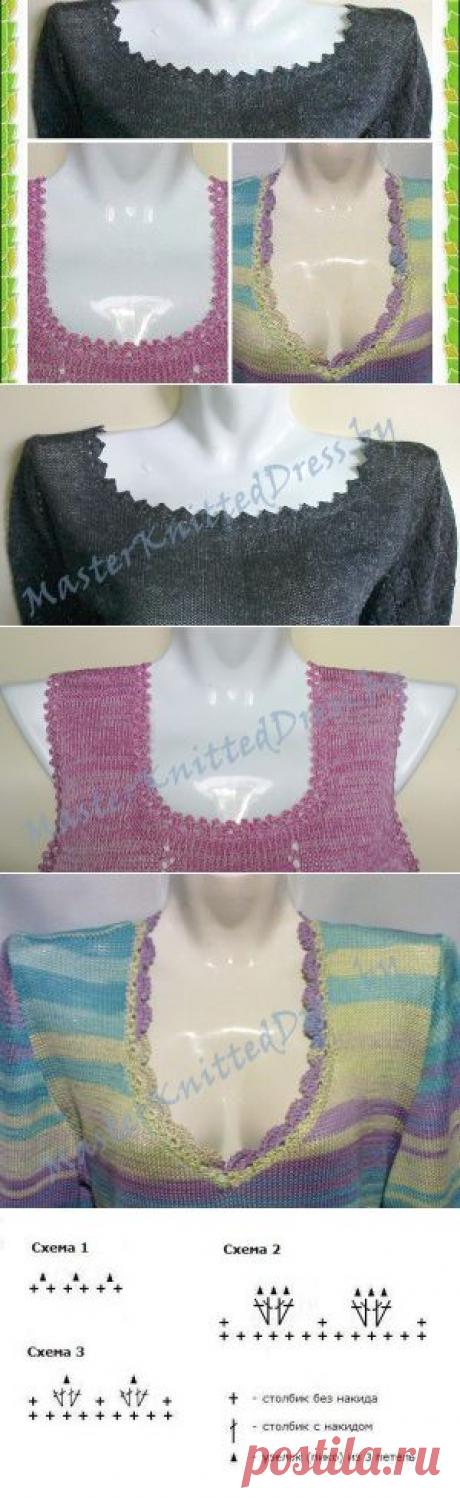Три простых способа связать эффектное декольте на летней кофточке