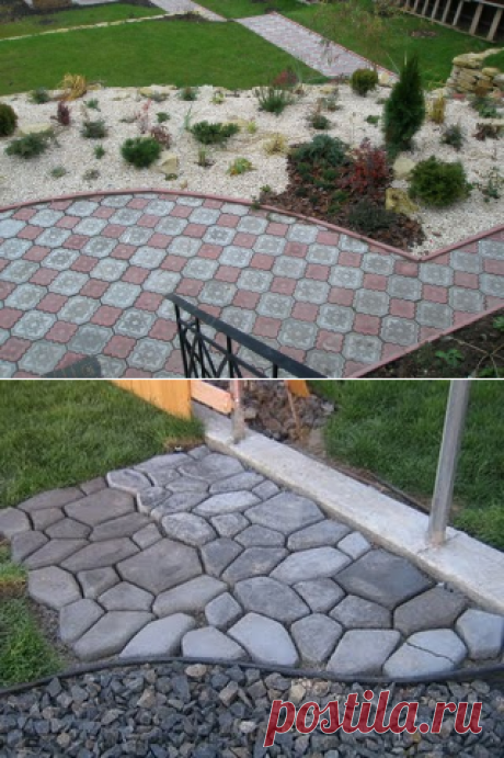 Отливаем тротуарную плитку своими руками.