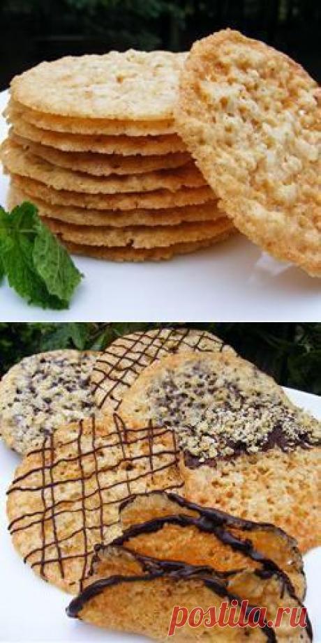 Рецепт: Кружевное овсяное печенье - все рецепты России