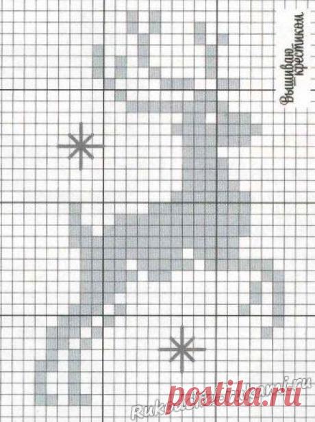 Новогодняя вышивка крестом. Схемы вышивки.