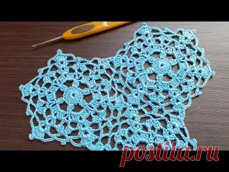 Ажурный мотив крючком . Соединение. Easy crochet motif patterns