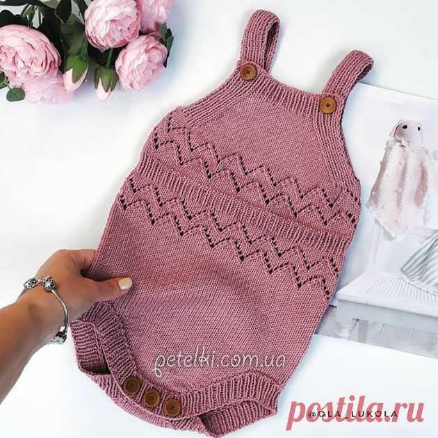 Детский боди спицами. Описание и схемы