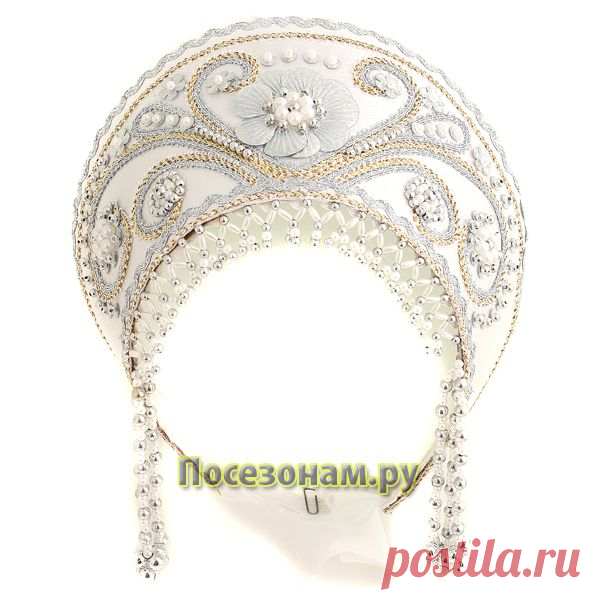 Налобный кокошник "Княжна" - Кокошники - www.posezonam.ru/content/