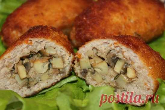 Куриные зразы с грибами