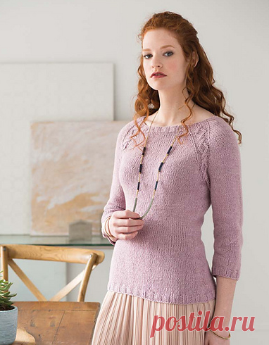 Пуловер Cabled Raglan Pullover by Kristen TenDyke.