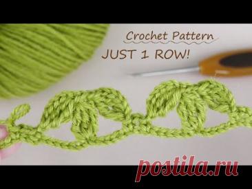 JUST 1 ROW! Look at This BEAUTIFUL Crochet Pattern! Easy Crochet for Beginners✨УЗОР КРЮЧКОМ вязание