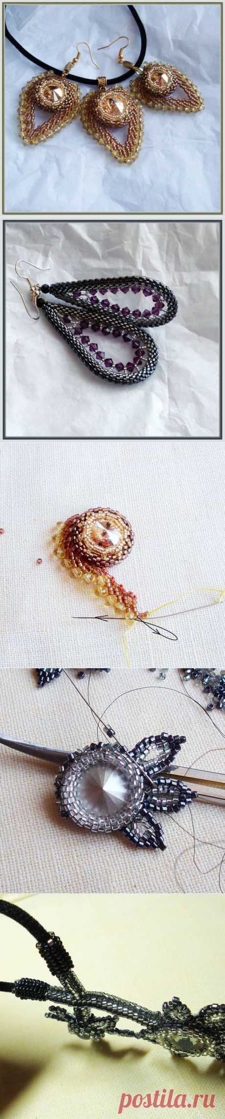 Украшения из бисера. Beaded Jewellery. step by step tutorial ~ HandMadiya.com