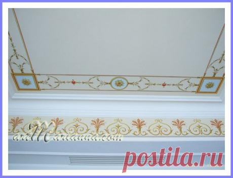 Художественная роспись в интерьере | 81 фотография