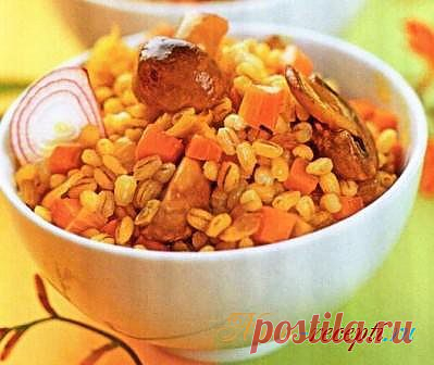 Как приготовить вкусный Плов из перловки с грибами