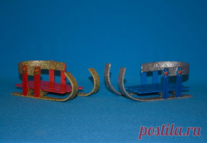 Мастер-класс - Санки для Санта Клауса