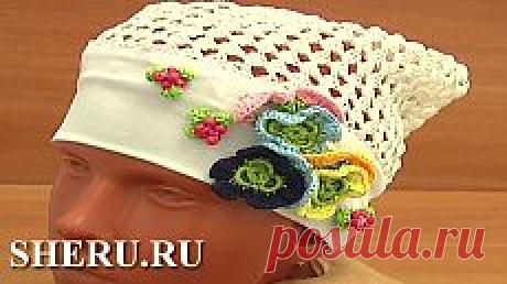 Детская косынка крючком. МК 15 часть 2