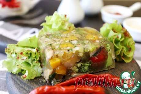 Заливное из овощей с шампиньонами – кулинарный рецепт