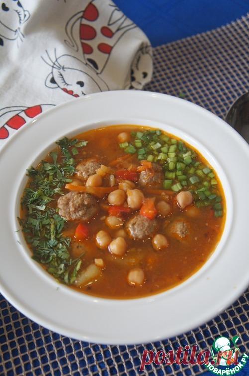 Томатный суп с фрикадельками и нутом - кулинарный рецепт