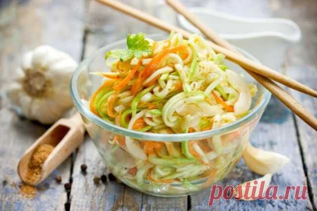 Закуска из кабачков, перца и моркови - по-корейски - просто, вкусно