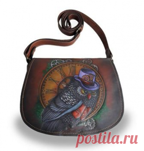 Handpainted genuine leather bag. small womens bag, leather women's bag, leather purse, crossbody bag, shoulder bag, This small elegant womens bag is made of genuine leather and is decorated in a modern style. the size is 22cm / 25cm / 6cm.  Painting hand-painted and burning in the technique of pyrography.  The shoulder strap is made of genuine leather and is adjustable.  The main compartment is with a