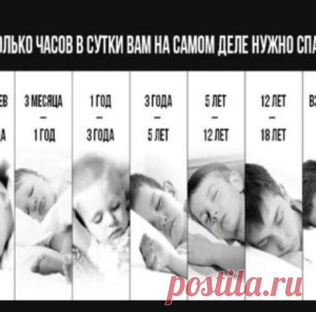 Вот сколько часов в сутки нужно спать в зависимости от вашего возраста!