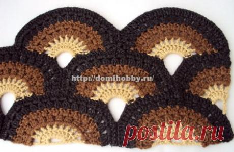 Вязание чешуйчатого узора крючком
