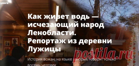 Как живет водь — исчезающий народ Ленобласти. Репортаж из деревни Лужицы. Интернет-газета «Бумага»