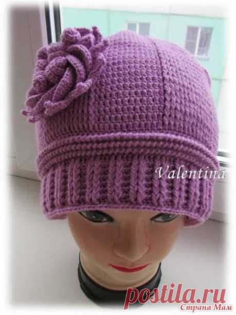 . Шапочка для себя любимой! Добавила описание макушки, МК цветка - В.Г.У. - Вязаные Головные Уборы - Страна Мам