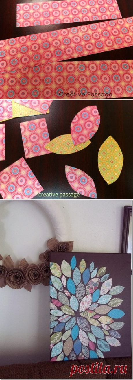 Paper Scraps Flower Wall Art · How To Create A Drawing Or Painting · Papercraft on Cut Out + Keep