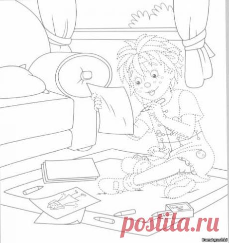sitio07 - Соединяем по точкам - Дошкольное развитие ребенка - БумАгушки - детские раскраски и многое другое