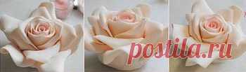 Роза из полимерной глины. МК. | Креативные идеи