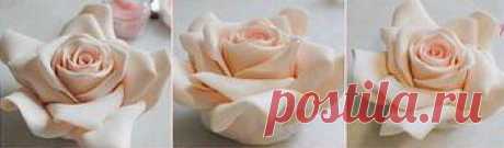 Роза из полимерной глины. МК. | Креативные идеи