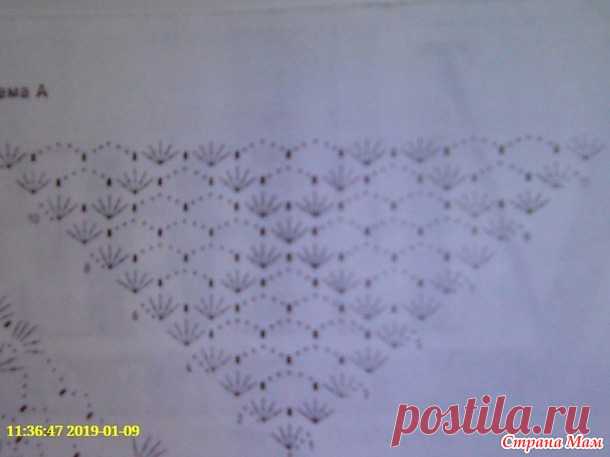 . Голубая шаль крючком - Вязание - Страна Мам