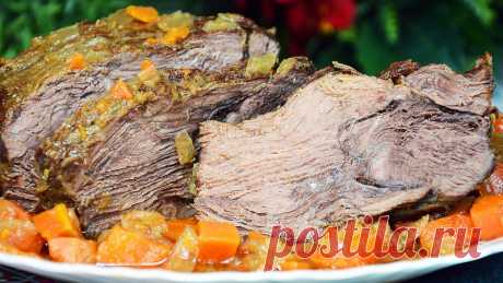 СОЧНАЯ И МЯГКАЯ ГОВЯДИНА, ТУШЕНАЯ ЦЕЛЫМ КУСКОМ В КАЗАНЕ — Кулинарная книга - рецепты с фото