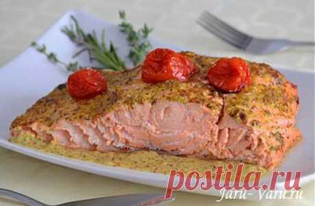 Запеченный лосось с травами, горчицей и лимонным соком | Жарю-Варю