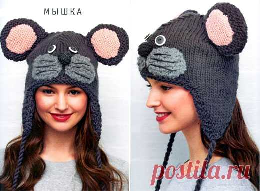 Шапка “Мышка”. Спицами Шапка “Мышка”. Спицами. Подробное текстовое руководство Благодаря сочетанию пряжи разной текстуры шапка-мышка выглядит симпатично и приятна на ощупь. Чтобы ушки не обвисли и не перекрут…