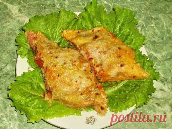 "Фаршированный" лаваш запечённый в духовке