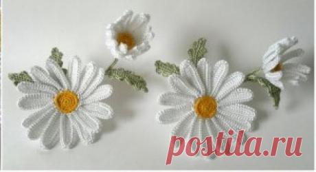 Ромашки крючком. Мастер-класс.