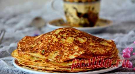 Сырные блины с зеленью.