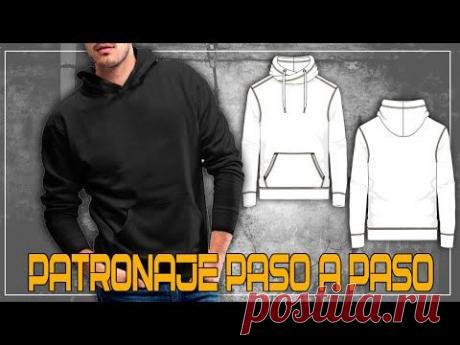PATRON DE SUDADERA DEPORTIVA CON CAPUCHA UNISEX 🙌👉 HOODED SPORTS SWEATSHIRT PATTERN UNISEX 😉
