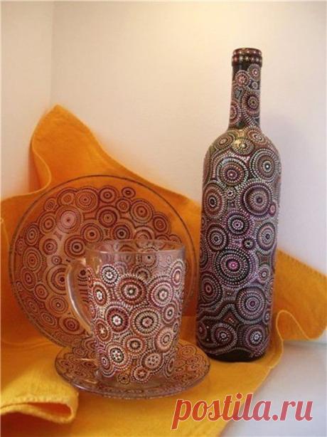 Ажурная роспись на посуде