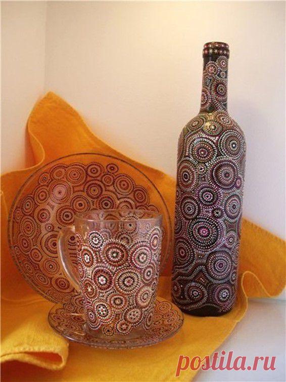 Ажурная роспись на посуде