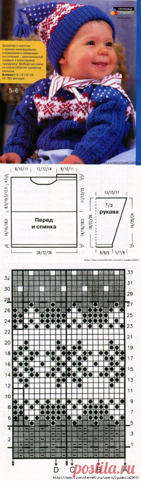 Пинетки, джемпер и шапочка спицами. Веселые петельки № 12-2013