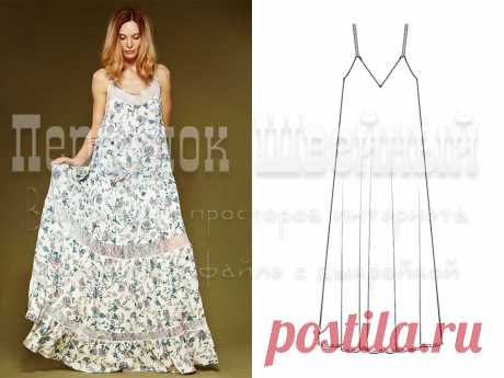 Выкройка простого свободного сарафана - Переулок швейный