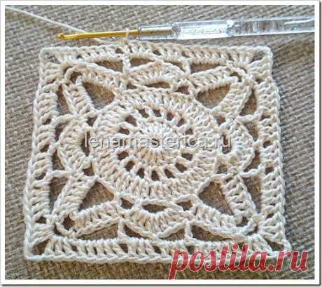 Кружевная подушечка из мотивов крючком — DIYIdeas