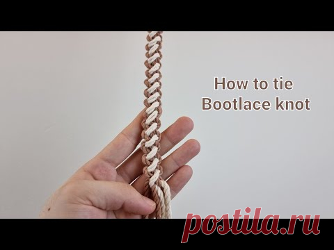 How to tie Bootlace knot | Him Macrame - YouTube
